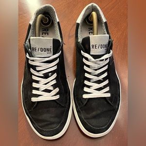 RE/DONE 90s Skate Shoes Suede Low Tops Black Women’s Size 37 or US 6.5